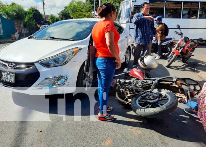 Escena del accidente en Managua
