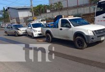 Choque sobre choque: Aparatoso accidente en Sabana Grande, Managua Accidente de tránsito en Sabana Grande, Managua