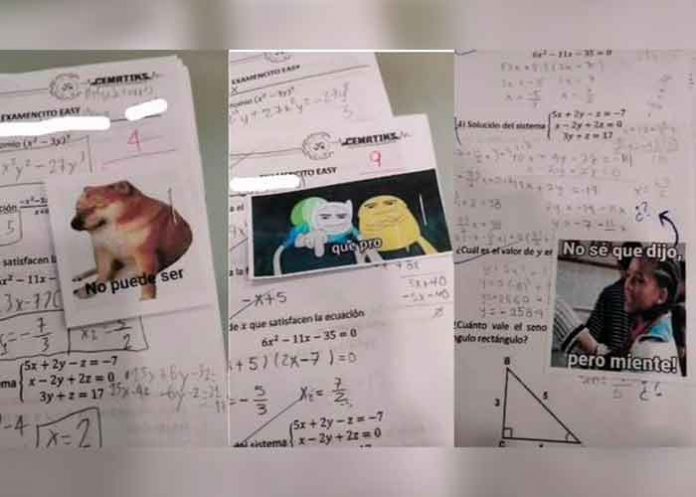 mexico Maestro de matemáticas en México califica exámenes con memes