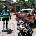 Motociclista lesionado al impactar contra un taxi en Juigalpa, Chontales Accidente de tránsito en Juigalpa, Chontales