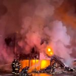 ¡Boom! Fuertes llamas tras explosión de camión en Nueva York ¡Boom! Fuertes llamas tras explosión de camión en Nueva York