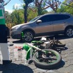 Escena del accidente de tránsito en Managua