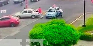 Videoclip con violencia desatada entre conductores en Managua