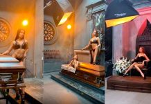 ¡No hay respeto! funeraria en Rusia promociona ataúdes con modelos sexys ¡No hay respeto! funeraria en Rusia promociona ataúdes con modelos sexys