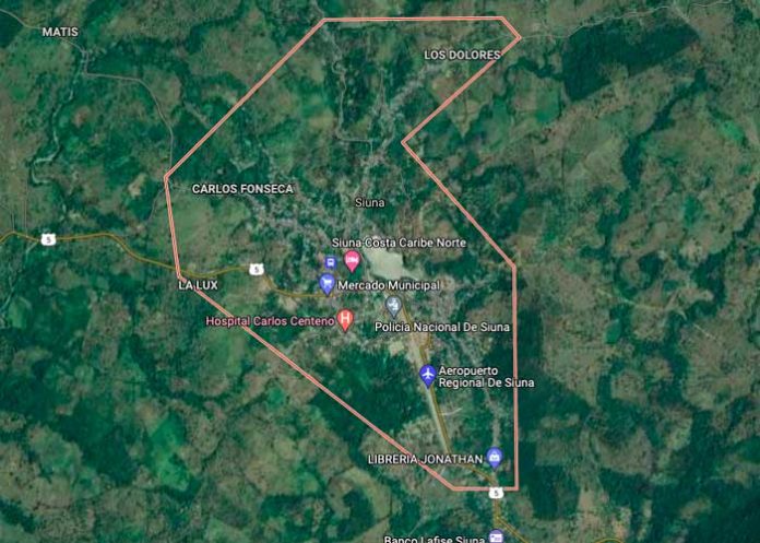 Mapa satelital de Siuna