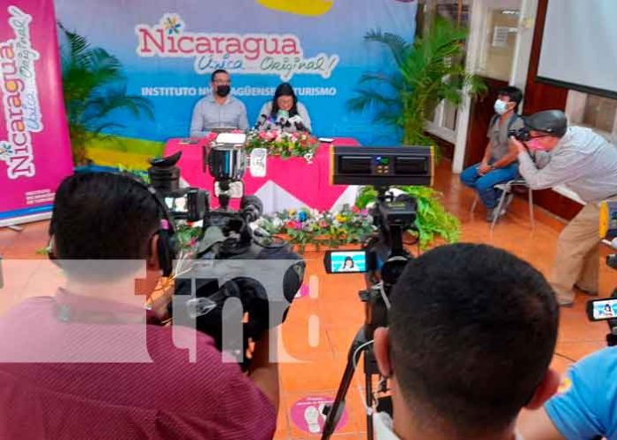 Conferencia de prensa del INTUR en Nicaragua