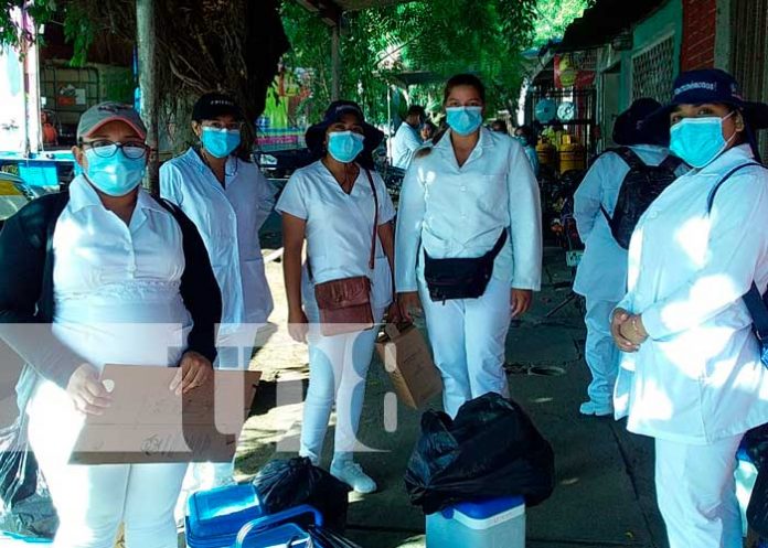 Jornada de vacunación en el barrio Cuba, Managua