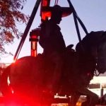 Esta es la estatua de Vicente Fernández que estará en su rancho Esta es la estatua de Vicente Fernández que estará en su rancho