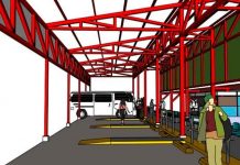 Inicia construcción de galerón en la terminal de buses de León