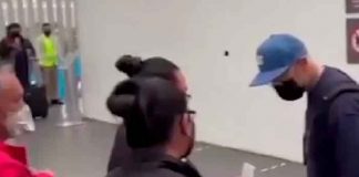 Residente molesto huye de periodistas en el aeropuerto de México