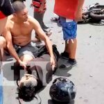 Managua: Motociclista queda gravemente lesionado en accidente Ciudadano resulta en estado crítico luego de un aparatoso accidente
