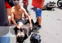 Managua: Motociclista queda gravemente lesionado en accidente Ciudadano resulta en estado crítico luego de un aparatoso accidente