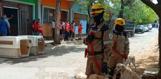 Familias de la capital Managua, realizan ejercicio multiamenazas