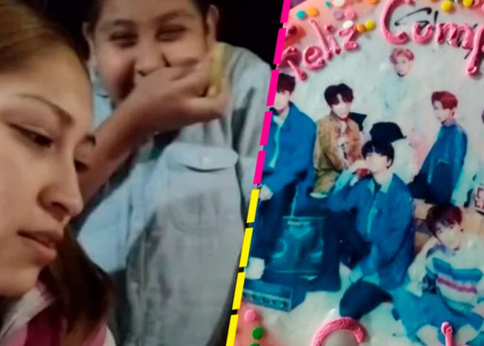 A mocos tendidos llora porque el pastel que pidió no es de BTS (VIDEO).