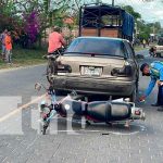 Motociclista herido luego de impactar contra un vehículo en Jalapa Motociclista resultó herido luego de impactar contra un vehículo en Jalapa