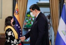 Embajadora de Nicaragua en Venezuela recibe condecoración Embajadora de Nicaragua en Venezuela recibe condecoración