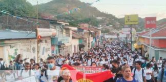 Foto: Caminata recordando la Cruzada Nacional de Alfabetización en Boaco/TN8