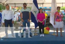 Entregan el proyecto de 8 cuadras de recarpeteo en el barrio Enrique Smith, Managua Entrega de calles en barrio de Managua