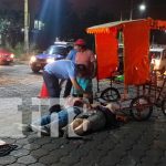 Managua: Caponera colisiona con motocicleta, y deja lesionados Accidente en el sector del Mercado Huembes en Managua