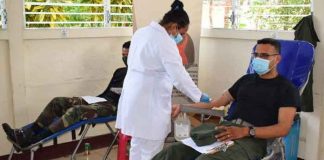 Ejército de NIcaragua en donación de sangre