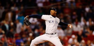 aroldis, chapman, yankees, nueva, york, béisbol,