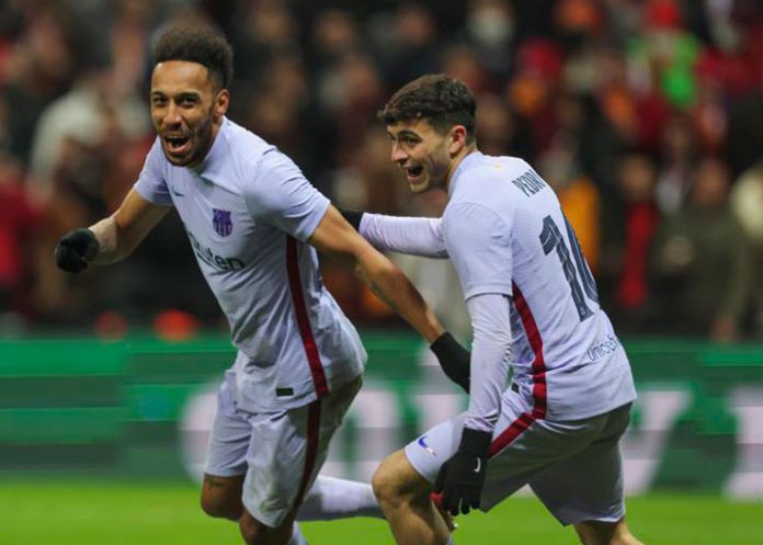 Aubameyang barcelona, pierre, emerick, aubameyang, pedri,