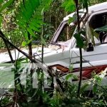 Conductor de camioneta, presuntamente ebrio, cae en un abismo en Matagalpa Lugar del accidente de tránsito en Matagalpa