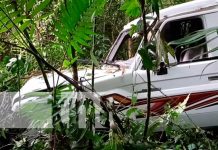 Lugar del accidente de tránsito en Matagalpa