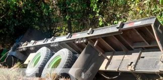 Accidente con camión en la Carretera Vieja a León