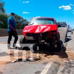 7 lesionados tras accidente de tránsito en Carretera Norte, Managua Accidente de tránsito en el km 15 Carretera Norte, Managua