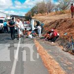 Al menos 6 lesionados tras choque de camioneta y camión en Matagalpa Accidente de tránsito en Ciudad Darío, Matagalpa
