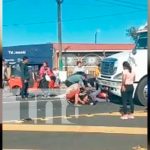 Escena de accidente de tránsito en El Crucero