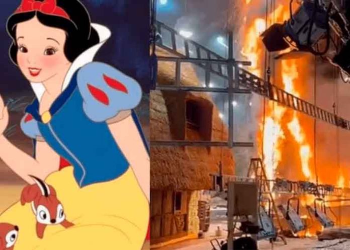 Impactante incendio en el set del remake de Blancanieves