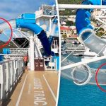 Vive aterrador momento al quedar atrapada en tobogán de Estados Unidos