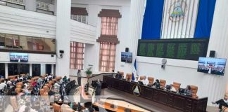 Sesión en la Asamblea Nacional de Nicaragua