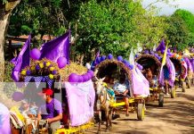 Carretas peregrinas de Masatepe hacia Rivas