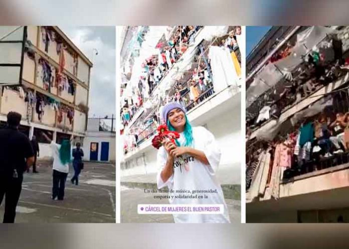 Karol G lleva serenata a mujeres en la cárcel de Bogotá