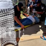 Joven repartidora lesionada tras accidente en el Jorge Dimitrov, Managua Accidente de tránsito en el barrio Jorge Dimitrov, Managua