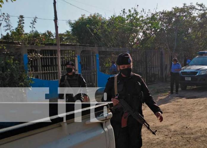 Lugar donde encontraron osamenta de una mujer en Nagarote