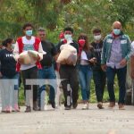 Distribuyen paquetes de alimentos en barrios de Managua Entrega de paquetes de alimentos en el Distrito V de Managua