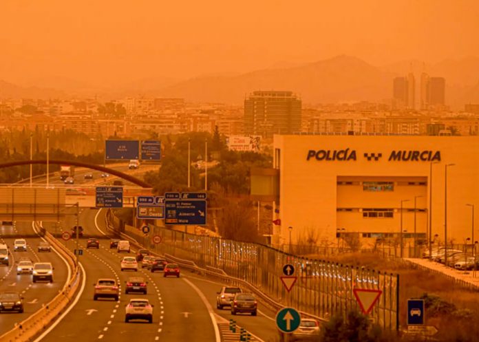 Nube de polvo del Sahara 