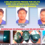 Más de 30 sujetos detenidos por robos con intimidación en Nicaragua Sujetos presos por cometer delitos en Nicaragua