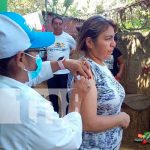 Familias del barrio Naciones Unidas, Managua, se vacunan contra el COVID-19 Jornada de vacunación en barrios de Managua