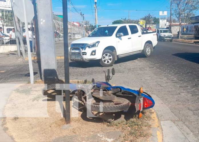 Aparatoso accidente de tránsito en Managua