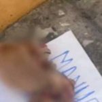 Abandonan mano de mujer junto a narcomensaje en Tijuana Abandonan mano de mujer junto a narcomensaje en Tijuana