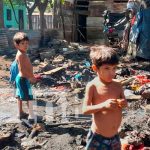 Familia que perdió todo en voraz incendio claman por ayuda, en Bo. Las Torres, Managua Incendio en Bo. Las Torrez en Managua
