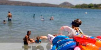 Ciudadanos del país visitaron el balneario de Xiloá