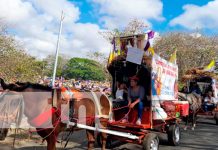 Entregan paquetes alimenticios a peregrinos de Jesús del Rescate en Rivas