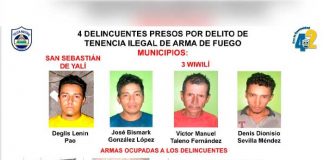16 Delincuentes de peligrosidad fueron arrestados en Jinotega