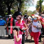 Ciudadanos de Momotombo en León Viejo, celebraron con fervor la llegada de Jesús a Jerusalén